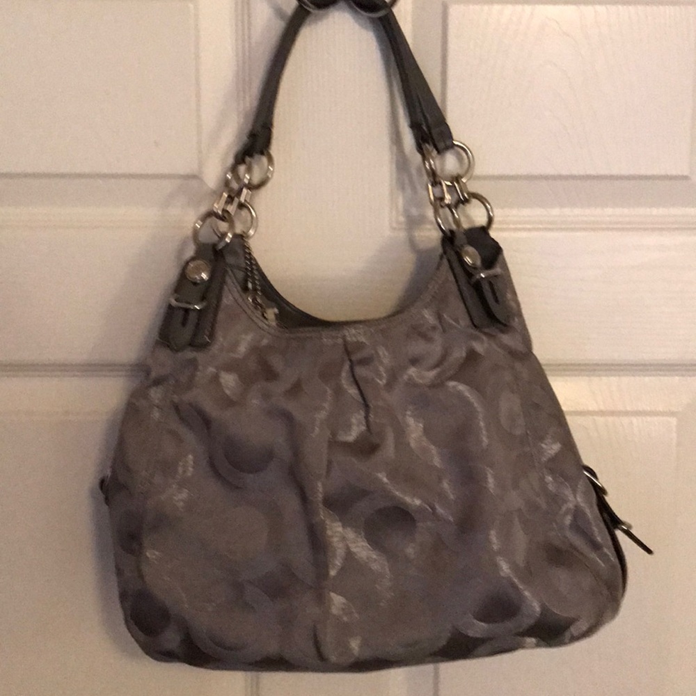 Silver/Gray Coach Purse